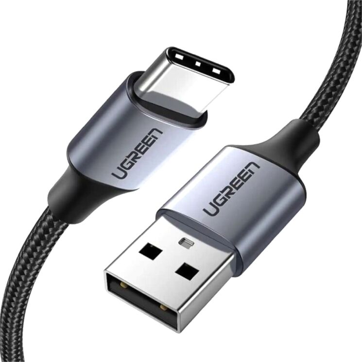 Кабель UGREEN US288 USB to Type-C (3A, 2m) 60128 - Black: фото 2 из 18