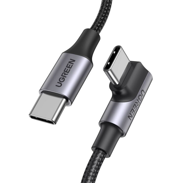 Кабель UGREEN US334 Type-C to Type-C (100W, 5A, 2m) - Black: фото 2 з 9