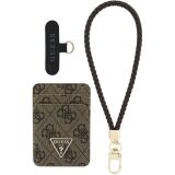 Кардхолдер з ремінцем для смартфону Guess triangle MagSafe (GUBPWMWSP4GTW) - Brown: фото 1 з 6
