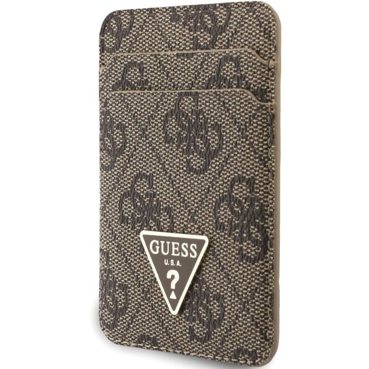 Кардхолдер з ремінцем для смартфону Guess triangle MagSafe (GUBPWMWSP4GTW) - Brown: фото 3 з 6