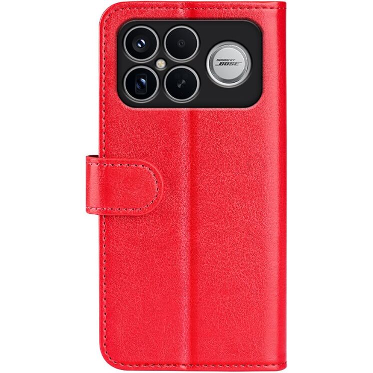 Классический чехол-книжка Deexe Wallet Style для Xiaomi Poco F8 Ultra - Red: фото 5 из 6