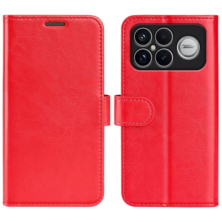 Классический чехол-книжка Deexe Wallet Style для Xiaomi Poco F8 Ultra - Red: фото 1 из 6