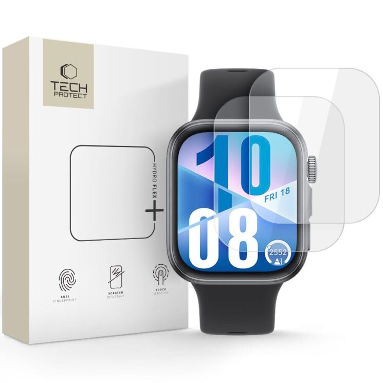 Комплект защитных пленок (2шт) Tech-Protect Hydro Flex + для Huawei Watch Fit 3 / 4: фото 1 из 4