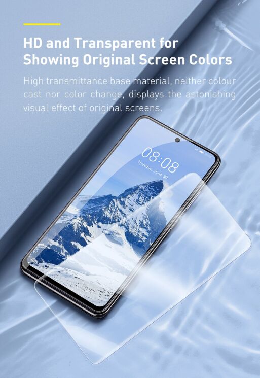 Комплект защитных пленок BASEUS 0.15mm Soft PET для Xiaomi Poco F3 / Redmi K40 / Redmi K40 Pro / Mi 11i: фото 6 из 15