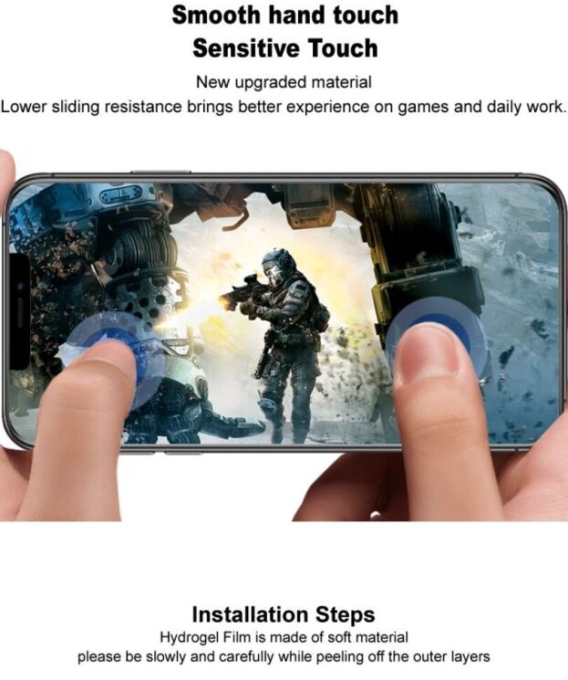 Захисна плівка IMAK Hydrogel Clear Film для Apple iPhone 16 Pro Max: фото 10 з 12