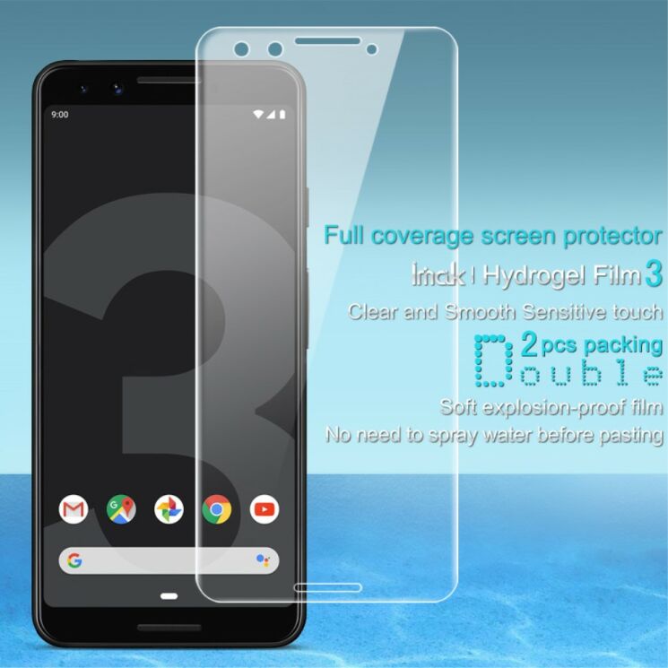 Комплект захисних плівок IMAK Full Coverage Hydrogel Film Google Pixel 3: фото 1 з 12