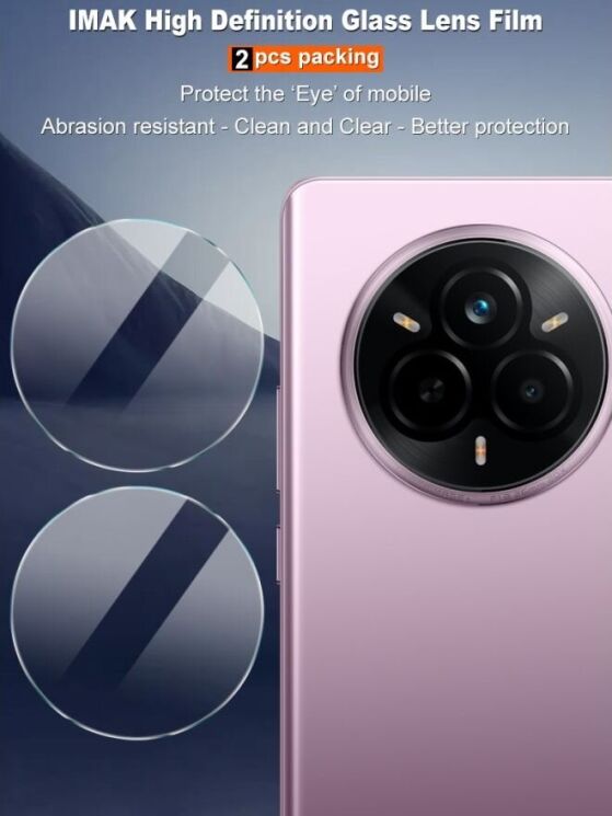 Комплект защитных стекол IMAK Camera Lens Protector для Realme 14 Pro / 14 Pro Plus: фото 5 из 8