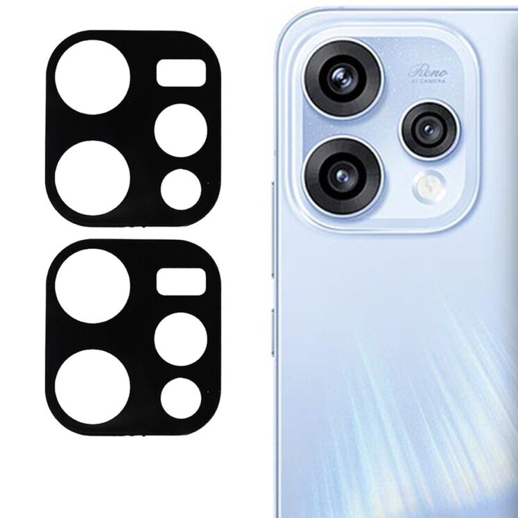 Комплект защитных стекол на заднюю камеру Deexe Black Lens Protector для OPPO Reno 15 - Black: фото 1 из 5