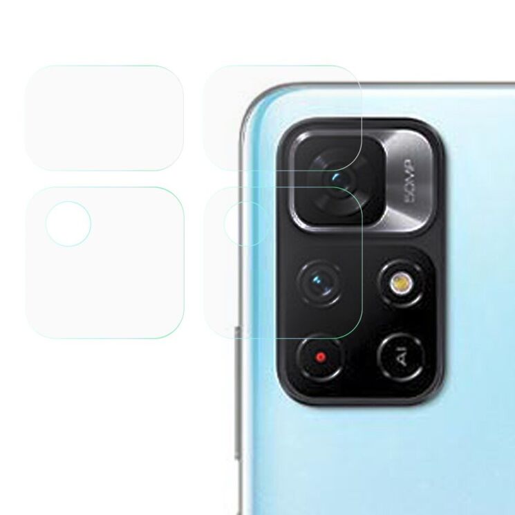 Комплект защитных стекол на заднюю камеру Deexe Camera Lens Protector для Xiaomi Poco M4 Pro 5G / Redmi Note 11 (Chinese version): фото 1 из 7