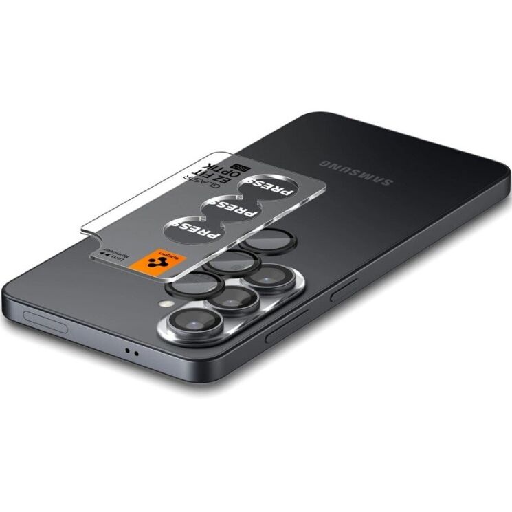 Комплект защитных стекол Spigen Optik Pro Lens Protector для Samsung Galaxy S26 Plus (S947) AGL11088 - Black: фото 7 из 14