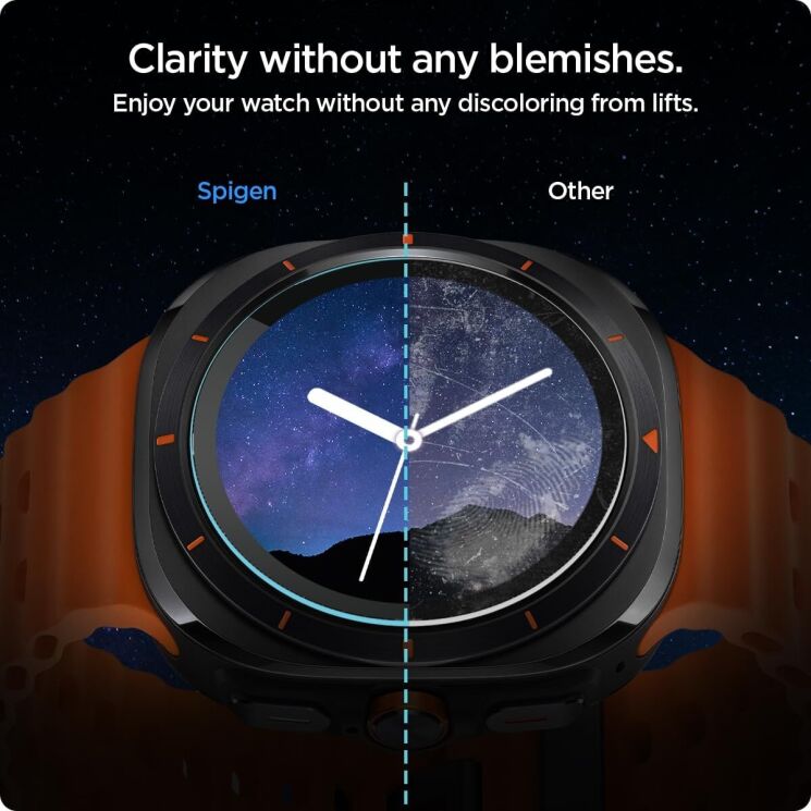 Комплект защитных стекол Spigen (SGP) Screen Protector EZ Fit Glas.tR (FW) для Samsung Galaxy Watch Ultra (47mm): фото 11 из 11