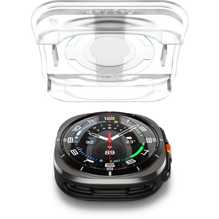 Комплект защитных стекол Spigen (SGP) Screen Protector EZ Fit Glas.tR (FW) для Samsung Galaxy Watch Ultra (47mm): фото 3 из 11
