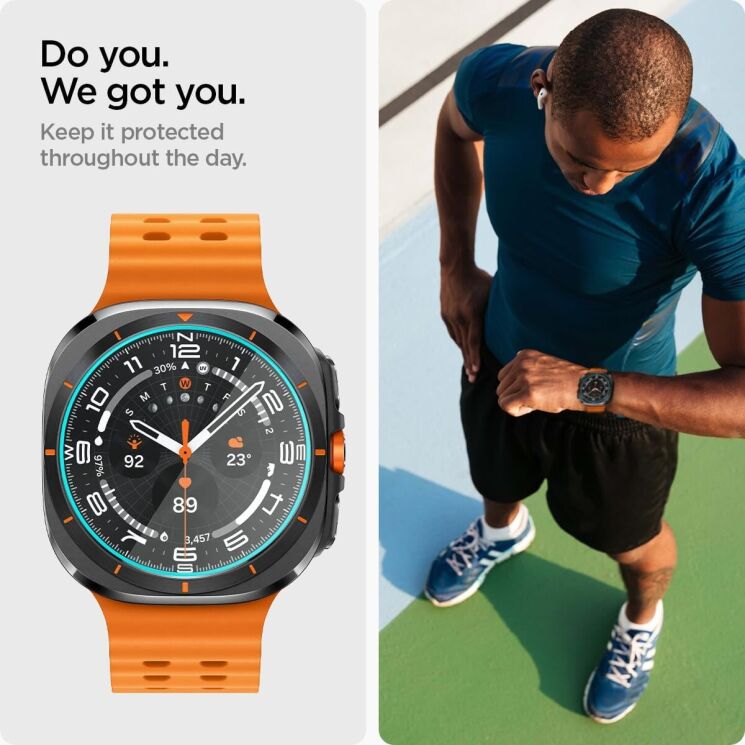 Комплект защитных стекол Spigen (SGP) Screen Protector EZ Fit Glas.tR (FW) для Samsung Galaxy Watch Ultra (47mm): фото 9 из 11