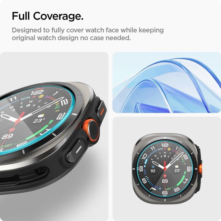 Комплект защитных стекол Spigen (SGP) Screen Protector EZ Fit Glas.tR (FW) для Samsung Galaxy Watch Ultra (47mm): фото 8 из 11