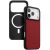 Кожаный чехол MELKCO Leather Cover MagSafe для iPhone 17 Pro - Red: фото 1 из 20