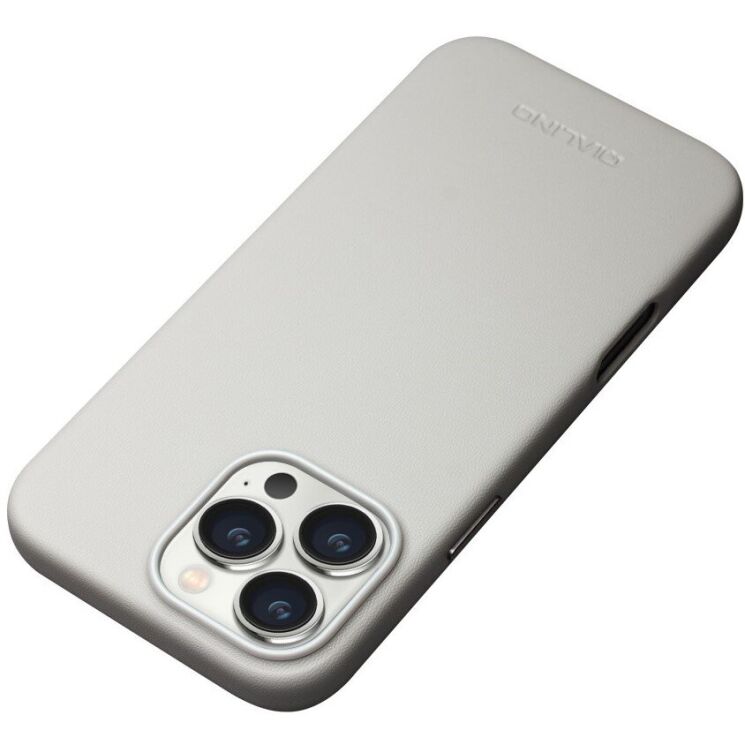 Защитный чехол QIALINO Classic Cover (with MagSafe Support) для Apple iPhone 16 Pro Max - Grey: фото 5 из 12