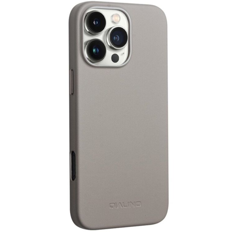 Защитный чехол QIALINO Classic Cover (with MagSafe Support) для Apple iPhone 16 Pro Max - Grey: фото 2 из 12