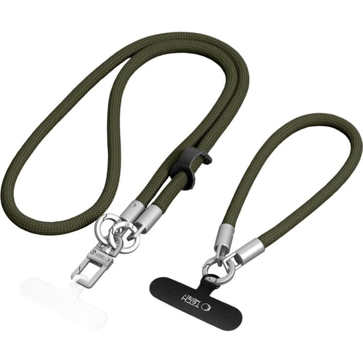 Набор ремешков Tech-Protect C10S Rope Crossbody - Green / Titanium: фото 1 из 10