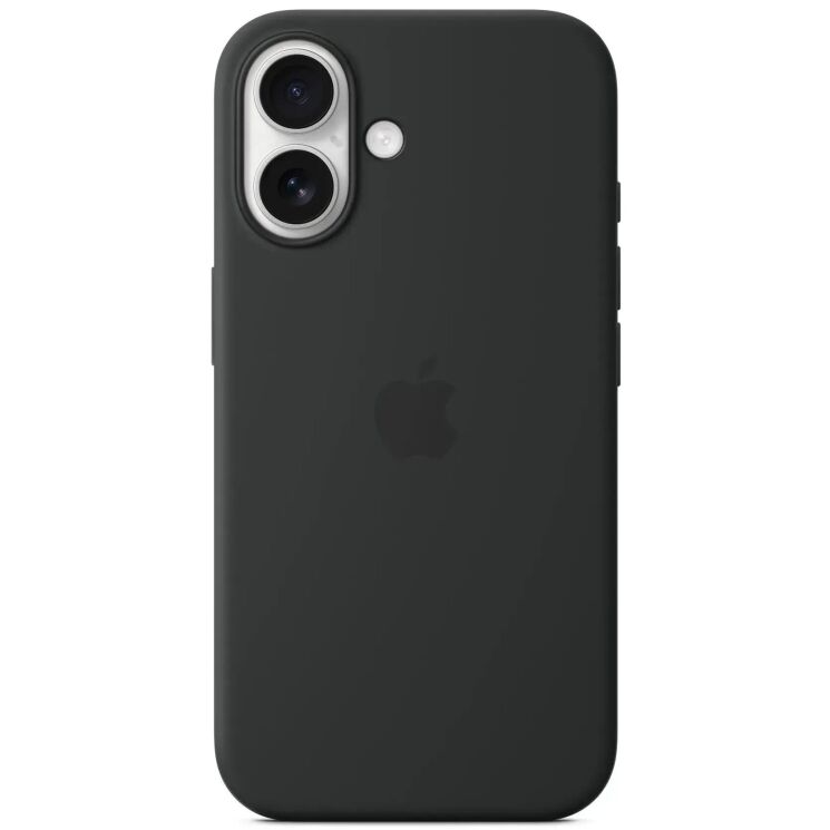 Оригинальный чехол Silicone Case with MagSafe для Apple iPhone 16 (MYY13) - Black: фото 1 из 6