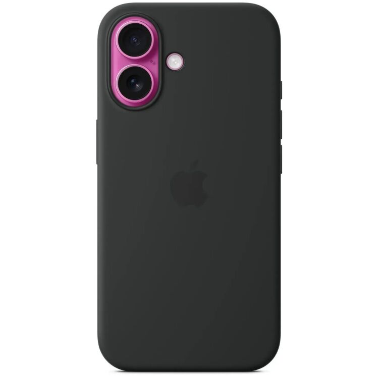 Оригинальный чехол Silicone Case with MagSafe для Apple iPhone 16 (MYY13) - Black: фото 4 из 6