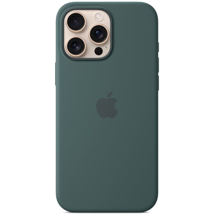 Оригінальний чохол Silicone Case with MagSafe для Apple iPhone 16 Pro Max (MA7V4) - Lake Green: фото 2 з 4