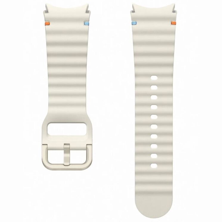 Оригинальный ремешок Sport Band (S/M) для Samsung Galaxy Watch 4 / 4 Classic / 5 / 5 Pro / 6 / 6 Classic / 7 / FE (ET-SNL30SWEGEU) - Cream: фото 2 из 3