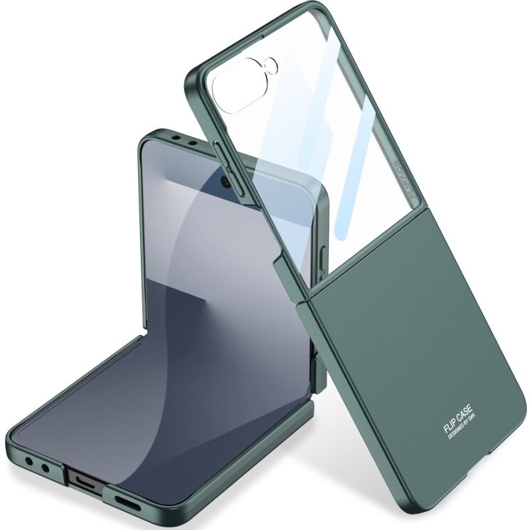 Пластиковый чехол GKK Hard Shell (FF) для Samsung Galaxy Flip 7 - Green: фото 1 из 9