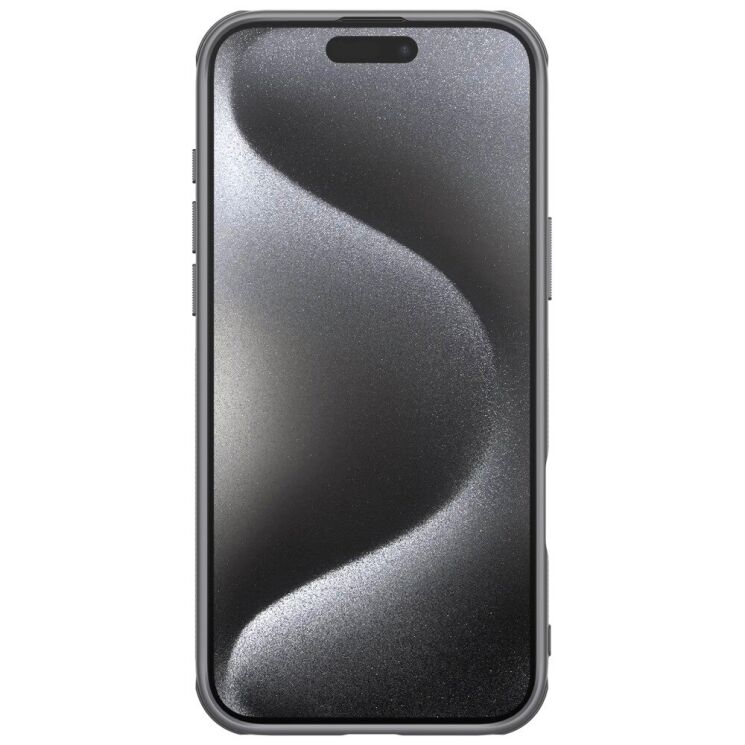Пластиковый чехол NILLKIN Frosted Shield для Apple iPhone 16 Pro - Grey: фото 4 из 19