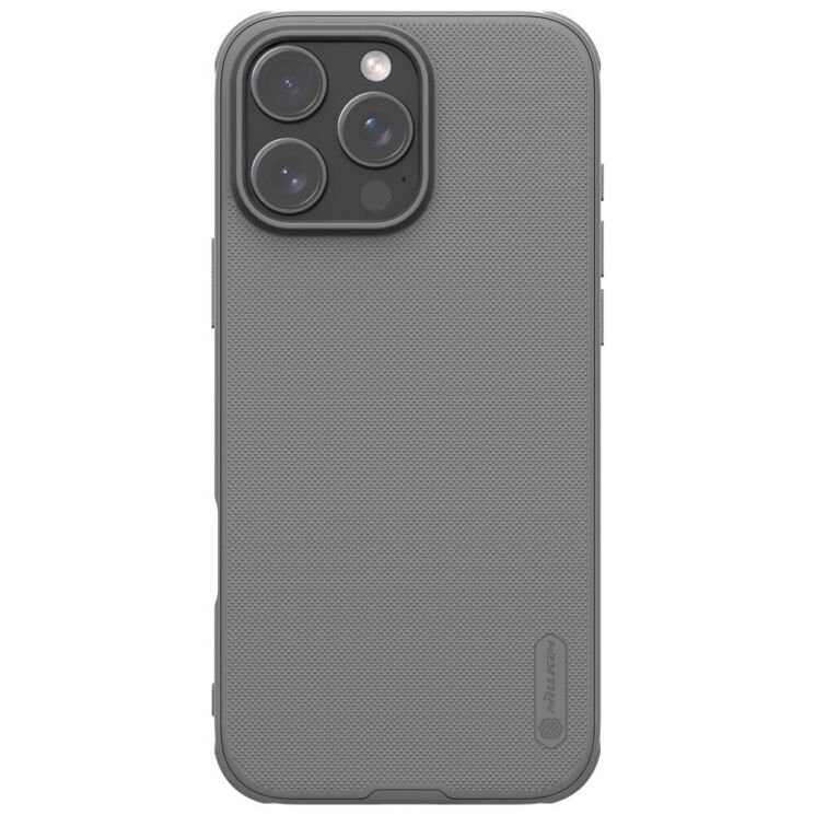 Пластиковый чехол NILLKIN Frosted Shield для Apple iPhone 16 Pro - Grey: фото 1 из 19