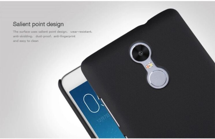 Пластиковый чехол NILLKIN Frosted Shield для Xiaomi Redmi Note 3 / Note 3 Pro - Black: фото 10 из 11