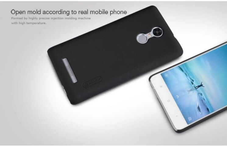 Пластиковый чехол NILLKIN Frosted Shield для Xiaomi Redmi Note 3 / Note 3 Pro - Black: фото 8 из 11