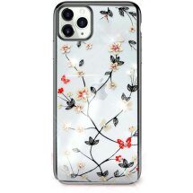 Пластиковый чехол SULADA Blooms Series для Apple iPhone 12 mini - Black: фото 1 из 5