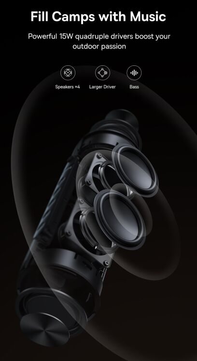 Портативна акустика Baseus AeQur VO20 (A20067900117-00) - Black: фото 8 з 21