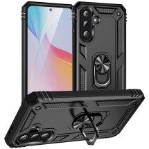 Противоударный чехол с подставкой Deexe Armor Case для Samsung Galaxy A37 (A376) - Black: фото 1 из 7