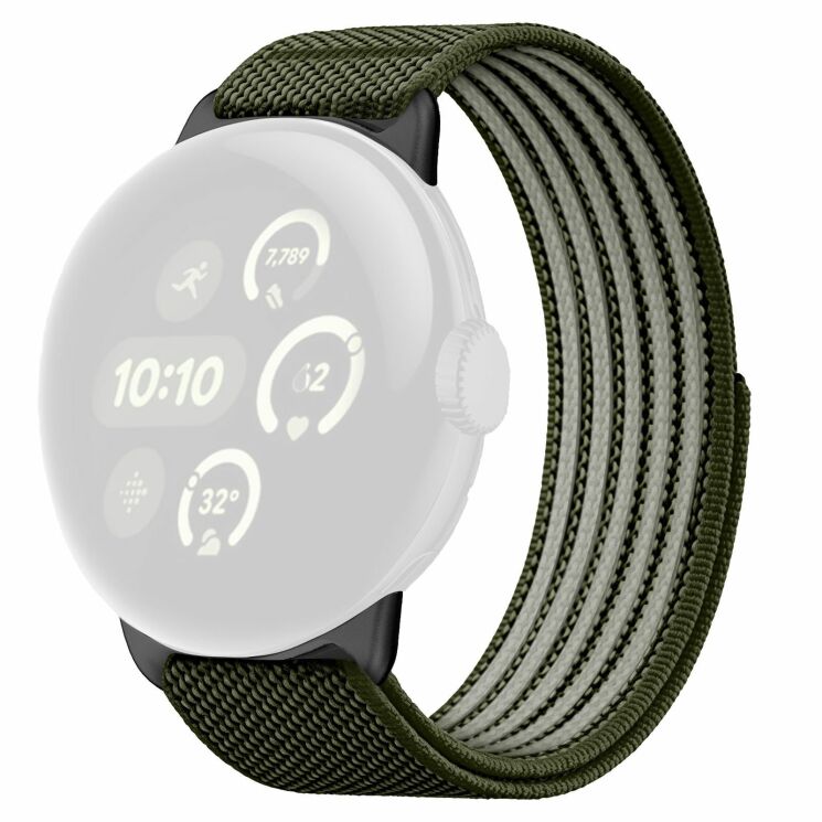 Ремешок Deexe Active Band для Google Pixel Watch 5 / 4 / 3 / 2 / 1 (41mm) - Dark Green: фото 1 из 4