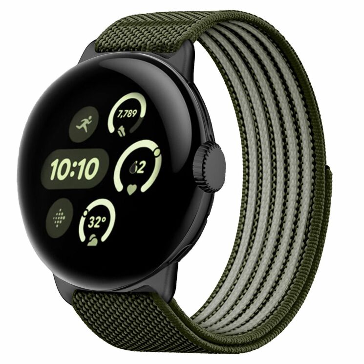 Ремешок Deexe Active Band для Google Pixel Watch 5 / 4 / 3 / 2 / 1 (41mm) - Dark Green: фото 2 из 4