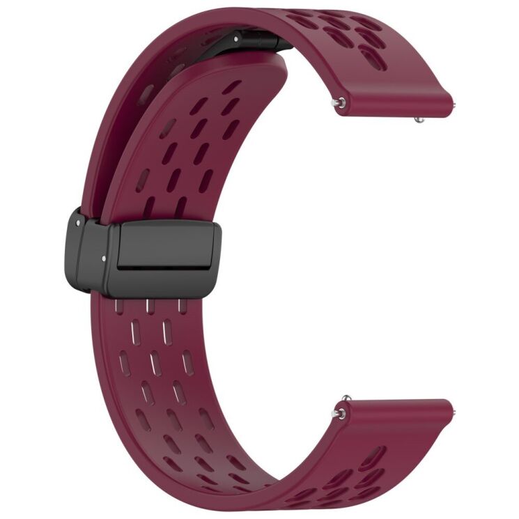 Ремешок Deexe Astra Strap для часов с шириной крепления 22мм - Wine Red: фото 3 из 11