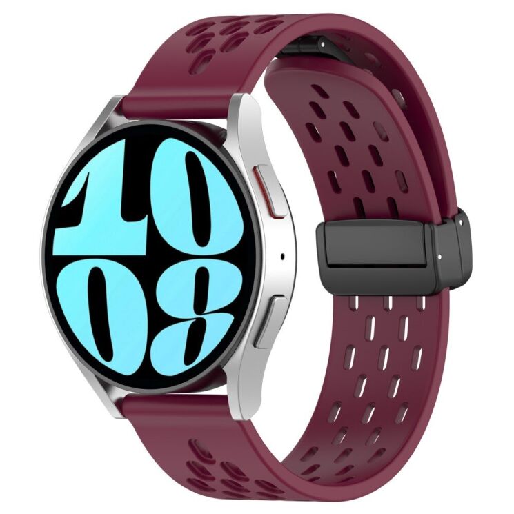 Ремешок Deexe Astra Strap для часов с шириной крепления 22мм - Wine Red: фото 4 из 11