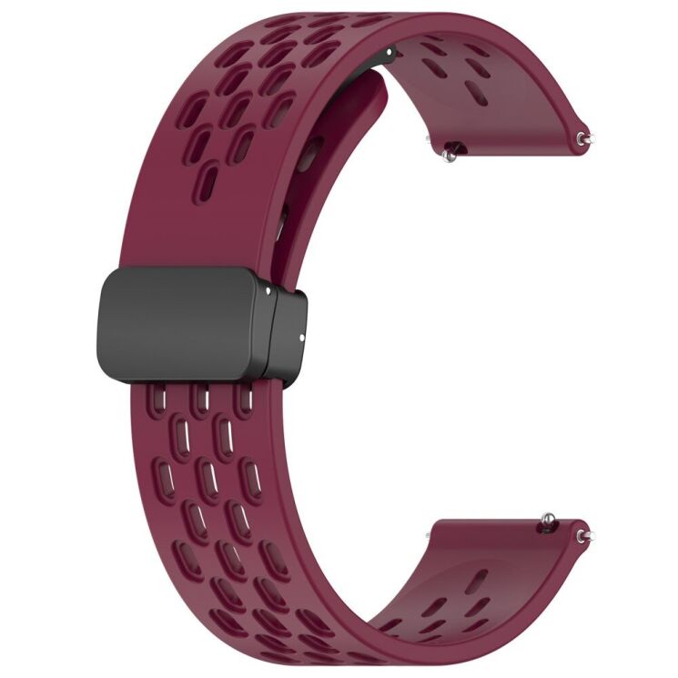 Ремешок Deexe Astra Strap для часов с шириной крепления 22мм - Wine Red: фото 2 из 11