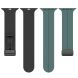 Ремінець Deexe Color Soft Line для Apple Watch 46 / 45 / 44 / SE 44 / 42 (Series 1-3) / Ultra / Ultra 2 / Ultra 3 - Olive Green / Black (251886OB). Фото 4 з 7