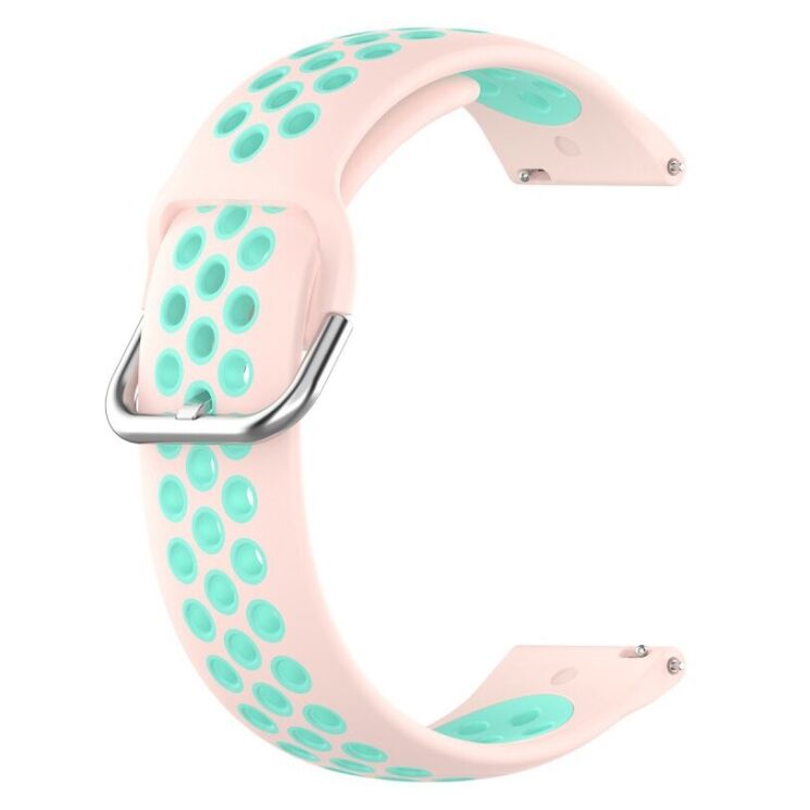 Ремешок Deexe Dual Color для Samsung Galaxy Watch 3 (41mm) - Light Pink / Cyan: фото 1 из 5