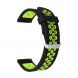 Ремешок Deexe Dual Color для Samsung Galaxy Watch 42mm / Watch 3 41mm - Black/Green (116903BG). Фото 4 из 4