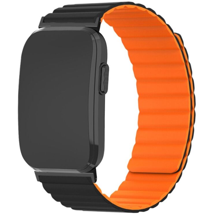 Ремешок Deexe Magnetic Band для Garmin CIRQA - Black / Orange (362611OB) Ремешок Deexe Magnetic Band для Garmin CIRQA - Black / Orange: фото 2 из 3