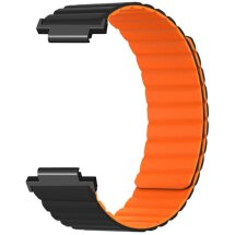 Ремешок Deexe Magnetic Band для Garmin CIRQA - Black / Orange: фото 1 из 3