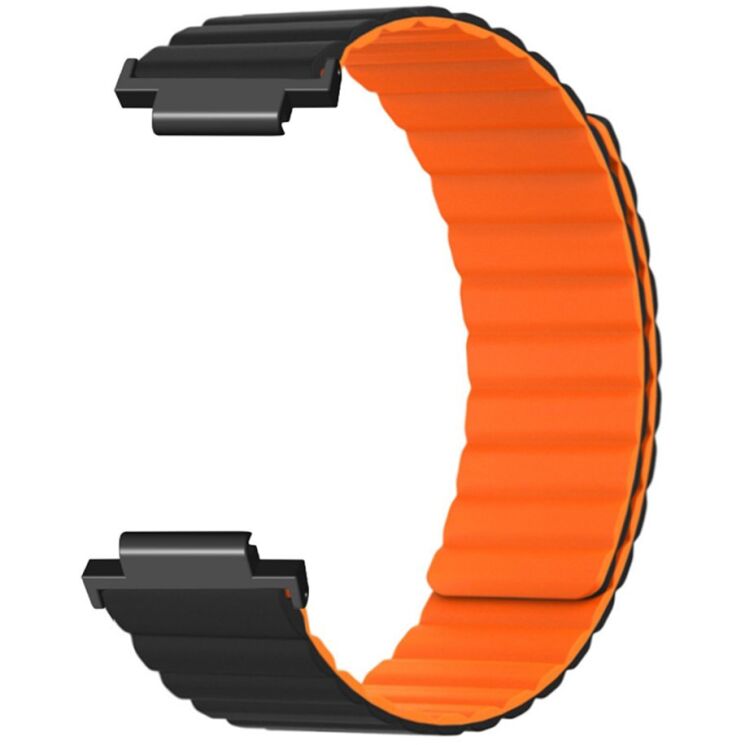 Ремешок Deexe Magnetic Band для Garmin CIRQA - Black / Orange (362611OB) Ремешок Deexe Magnetic Band для Garmin CIRQA - Black / Orange: фото 1 из 3