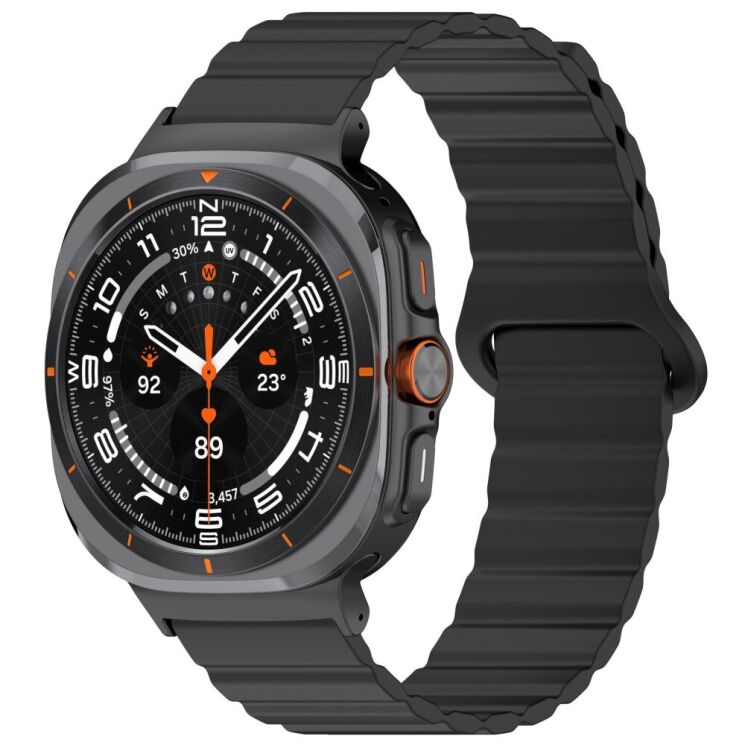 Ремешок Deexe Magnetic Band для Samsung Galaxy Watch Ultra (47mm) - Black: фото 2 из 7