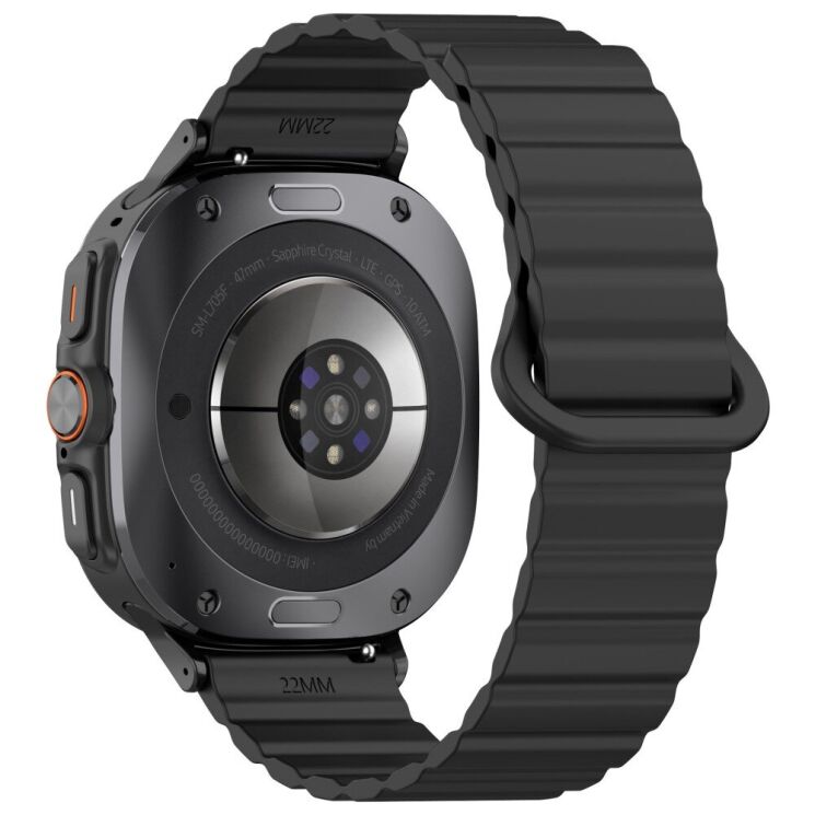 Ремешок Deexe Magnetic Band для Samsung Galaxy Watch Ultra (47mm) - Black: фото 1 из 7