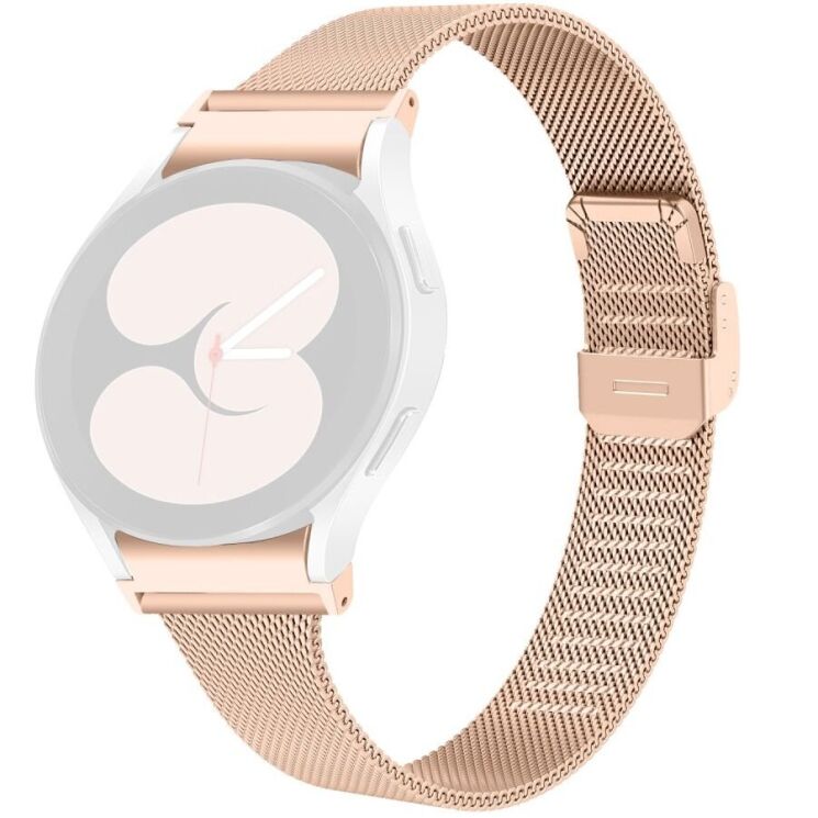 Ремешок Deexe Milanese Bracelet для Samsung Galaxy Watch 4 / 4 Classic / 5 / 5 Pro / 6 / 6 Classic / 7 / FE - Rose Gold: фото 1 из 7