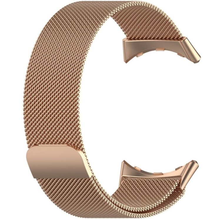 Ремешок Deexe Milanese Loop для Google Pixel Watch / Watch 2 / Watch 3 (41mm) - Rose Gold: фото 3 из 8