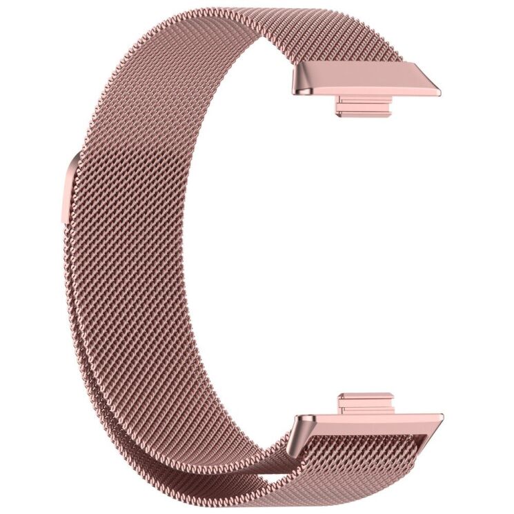 Ремінець Deexe Milanese Stainless Steel для Huawei Watch Fit 3 - Rose Pink: фото 2 з 8
